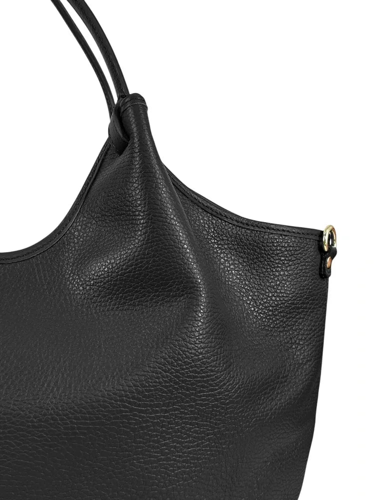 Sac cabas en cuir grainé ALYSSA Noir