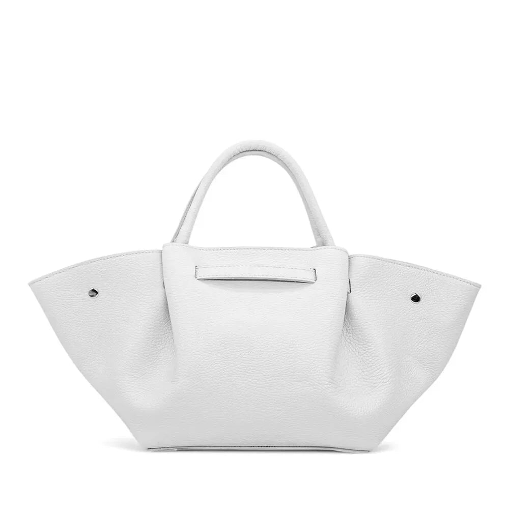 Sac cabas en cuir grainé CAPRI Blanc