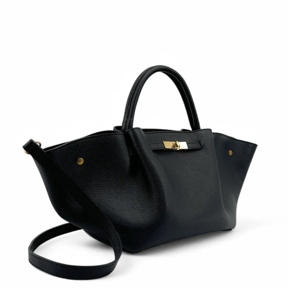 Sac cabas en cuir grainé CAPRI Noir