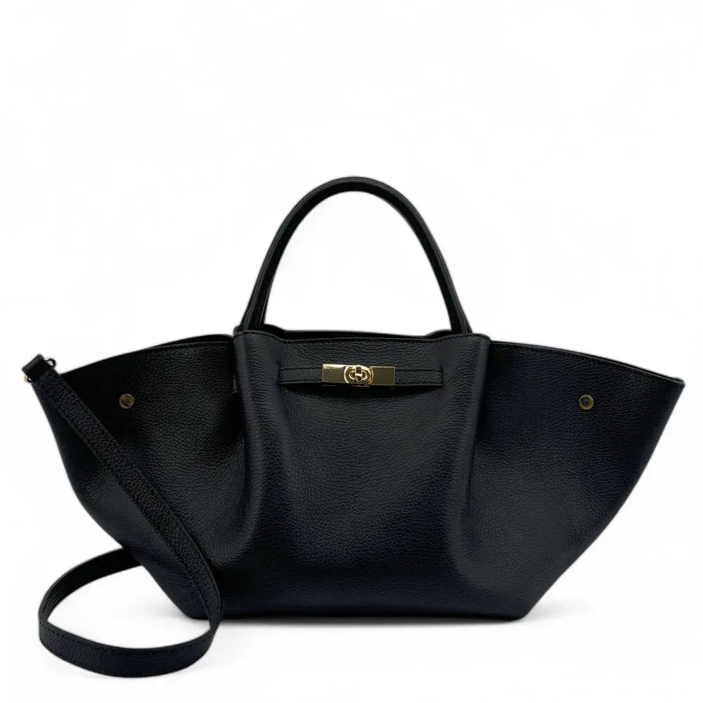 Sac cabas en cuir grainé CAPRI Noir