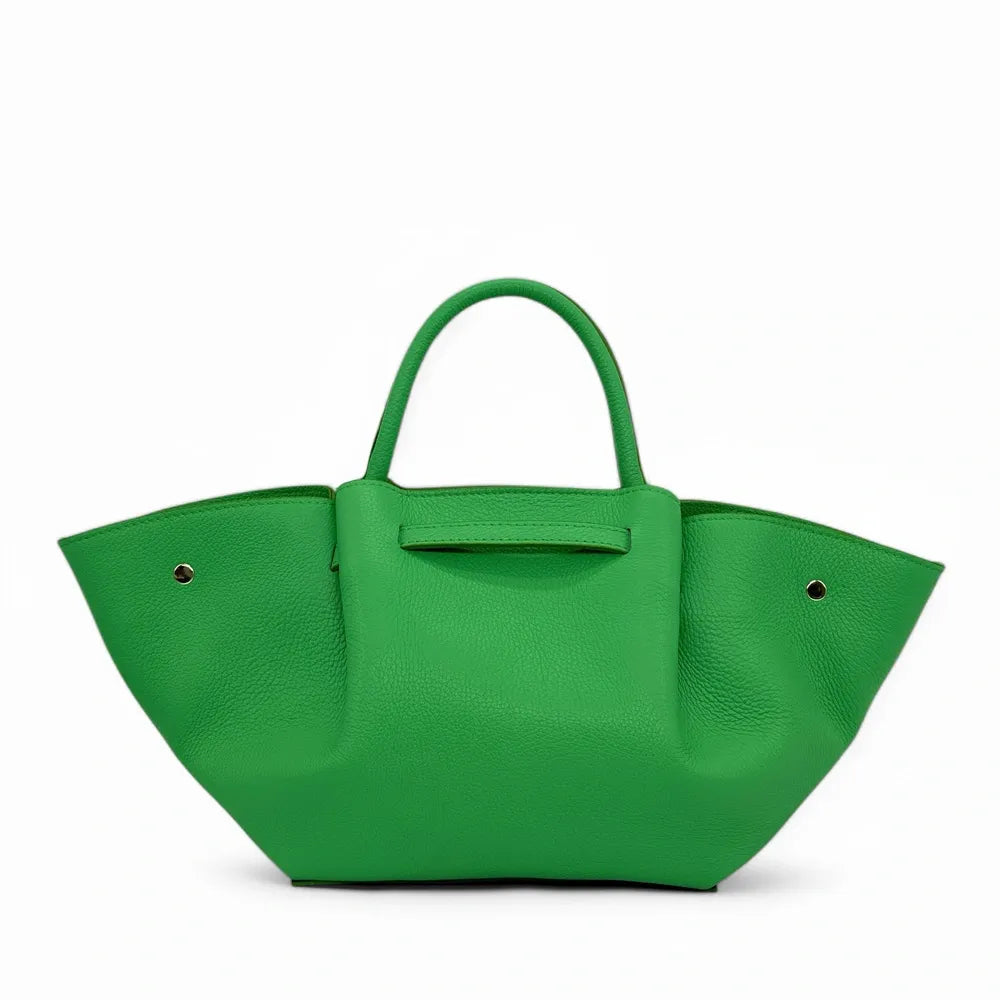 Sac cabas en cuir grainé CAPRI Vert anglais