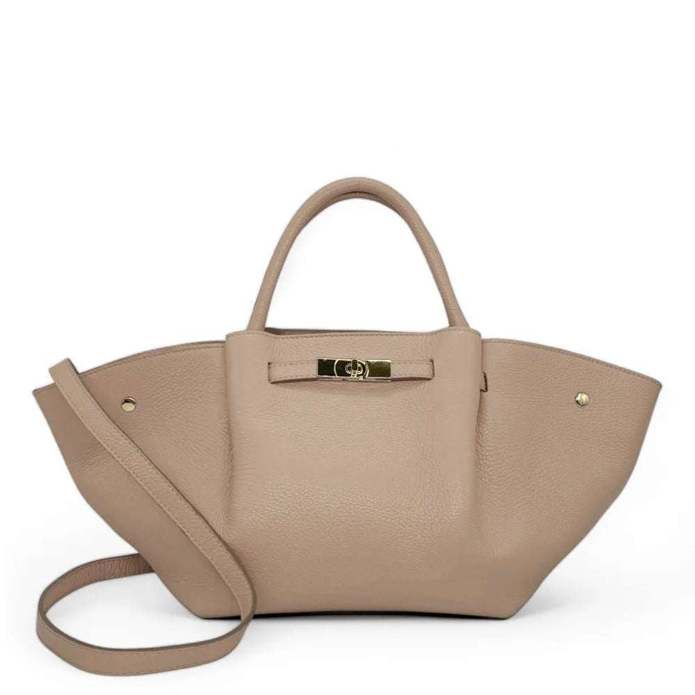 Sac cabas en cuir grainé CAPRI Taupe