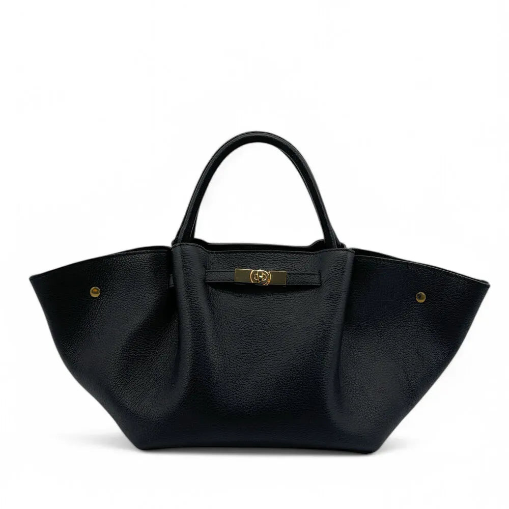 Sac cabas en cuir grainé CAPRI Noir