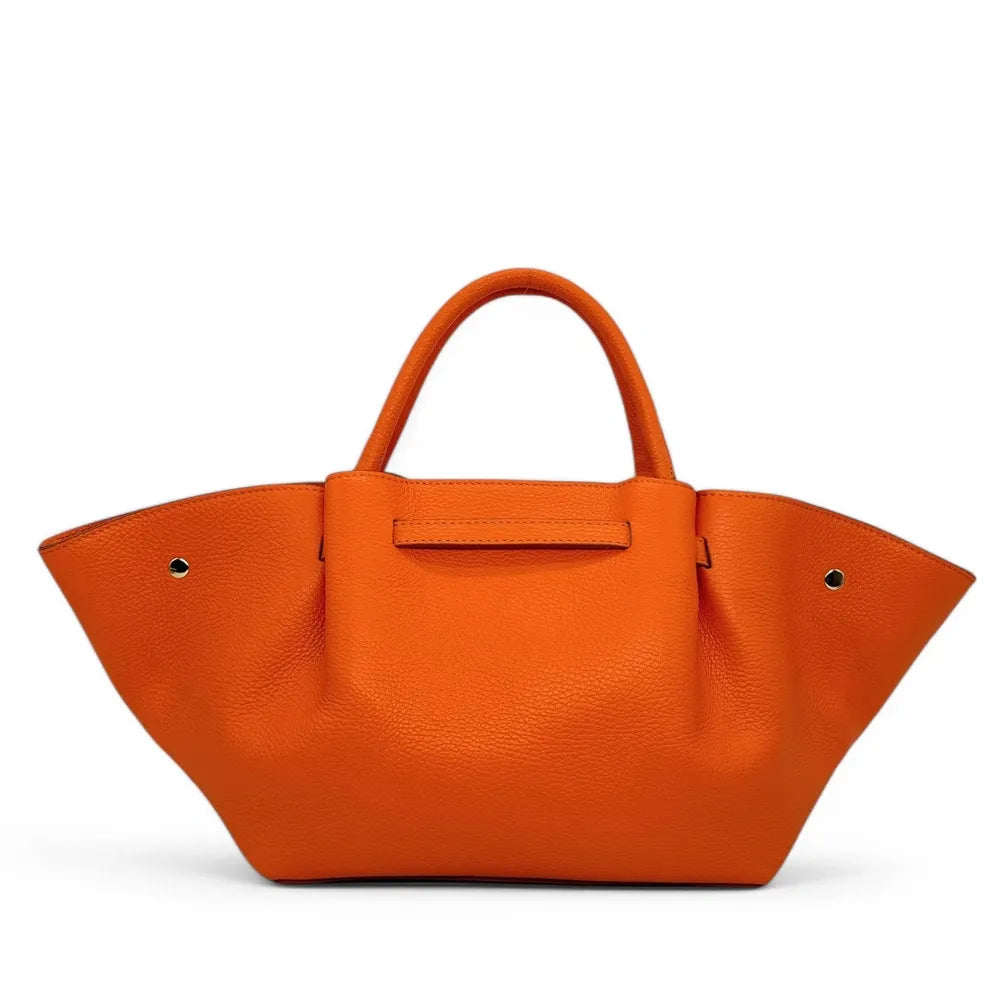 Sac cabas en cuir grainé CAPRI Orange