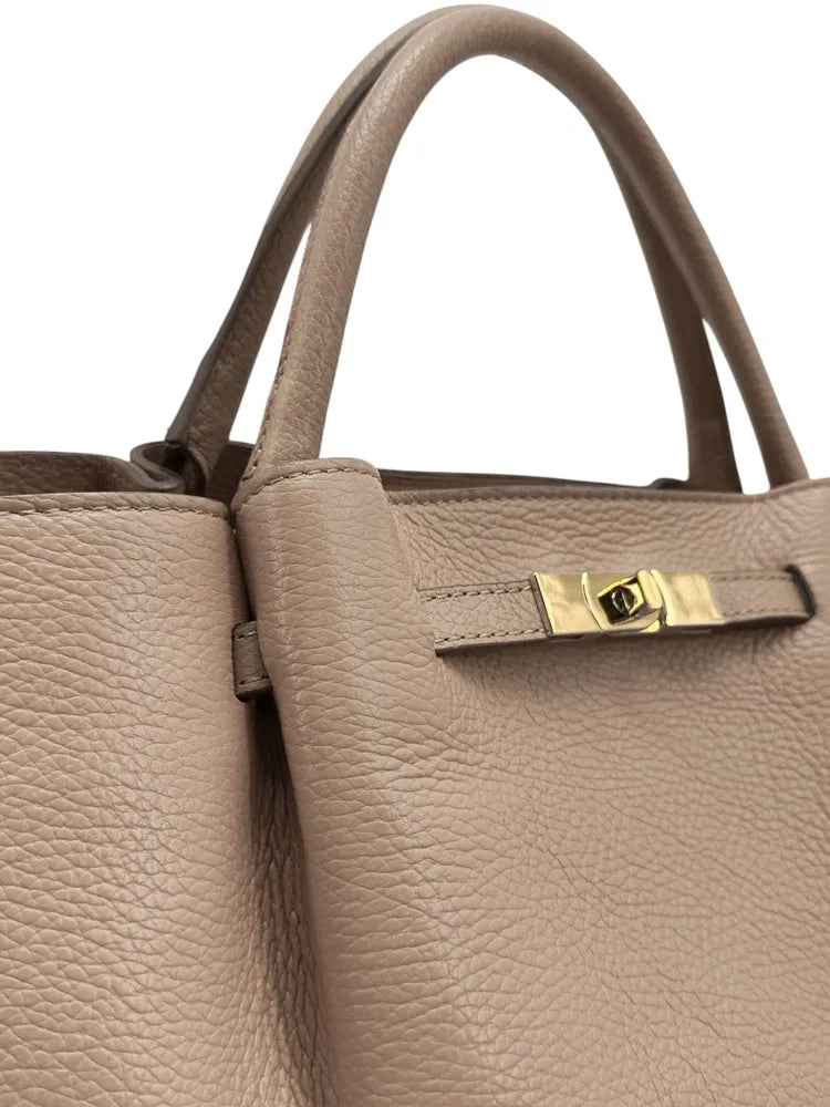 Sac cabas en cuir grainé CAPRI Taupe