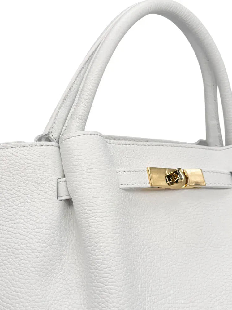Sac cabas en cuir grainé CAPRI Blanc