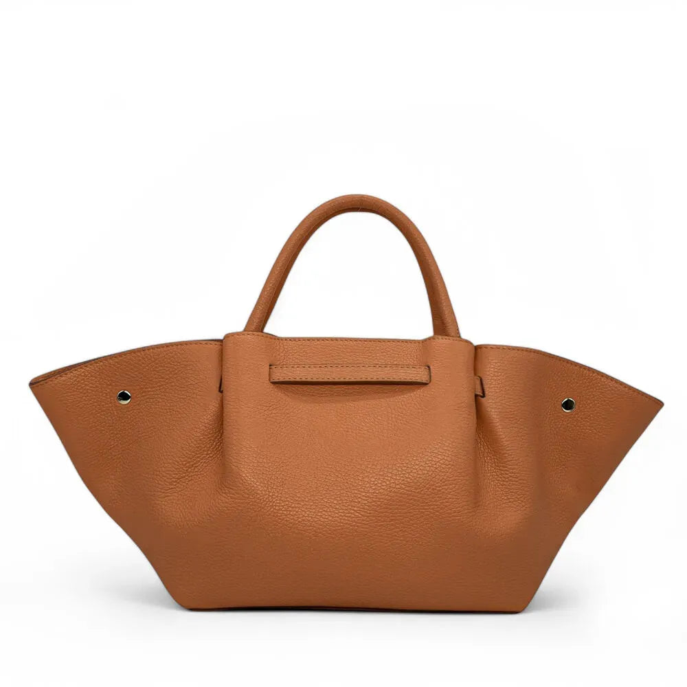 Sac cabas en cuir grainé CAPRI Camel