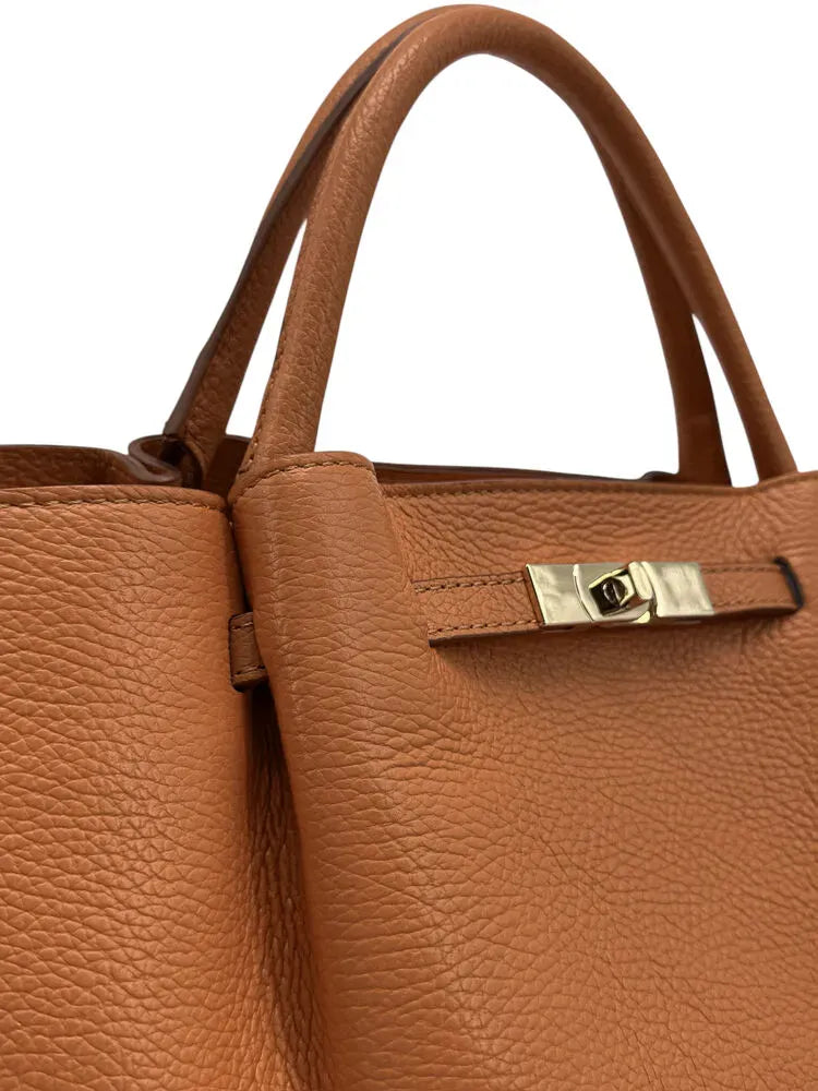 Sac cabas en cuir grainé CAPRI Camel