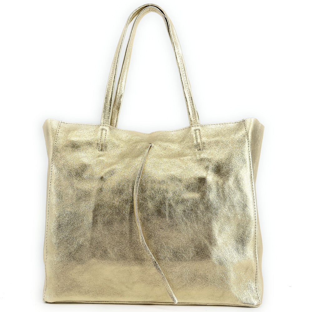 Sac cabas en cuir grainé HOBART Or