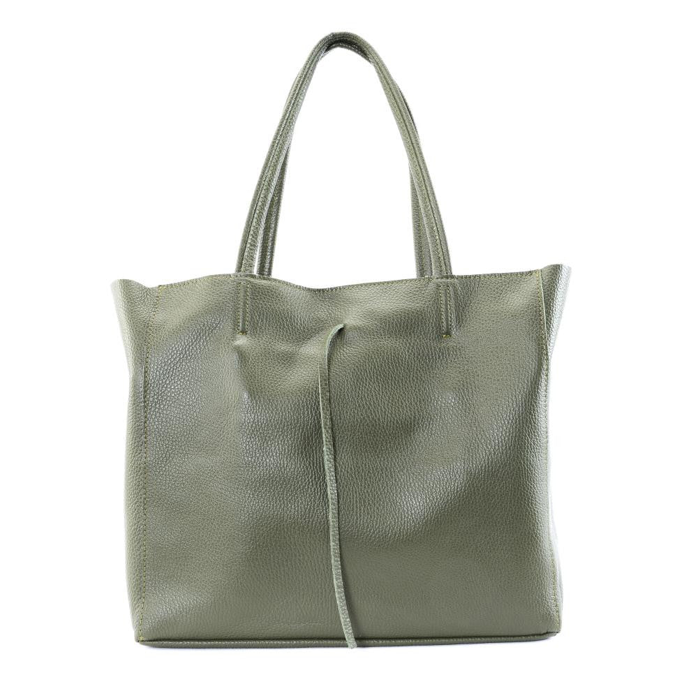 Sac cabas en cuir grainé HOBART Kaki