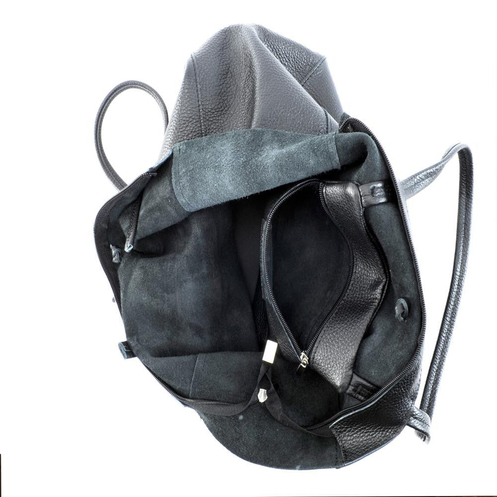 Sac cabas en cuir grainé HOBART Noir