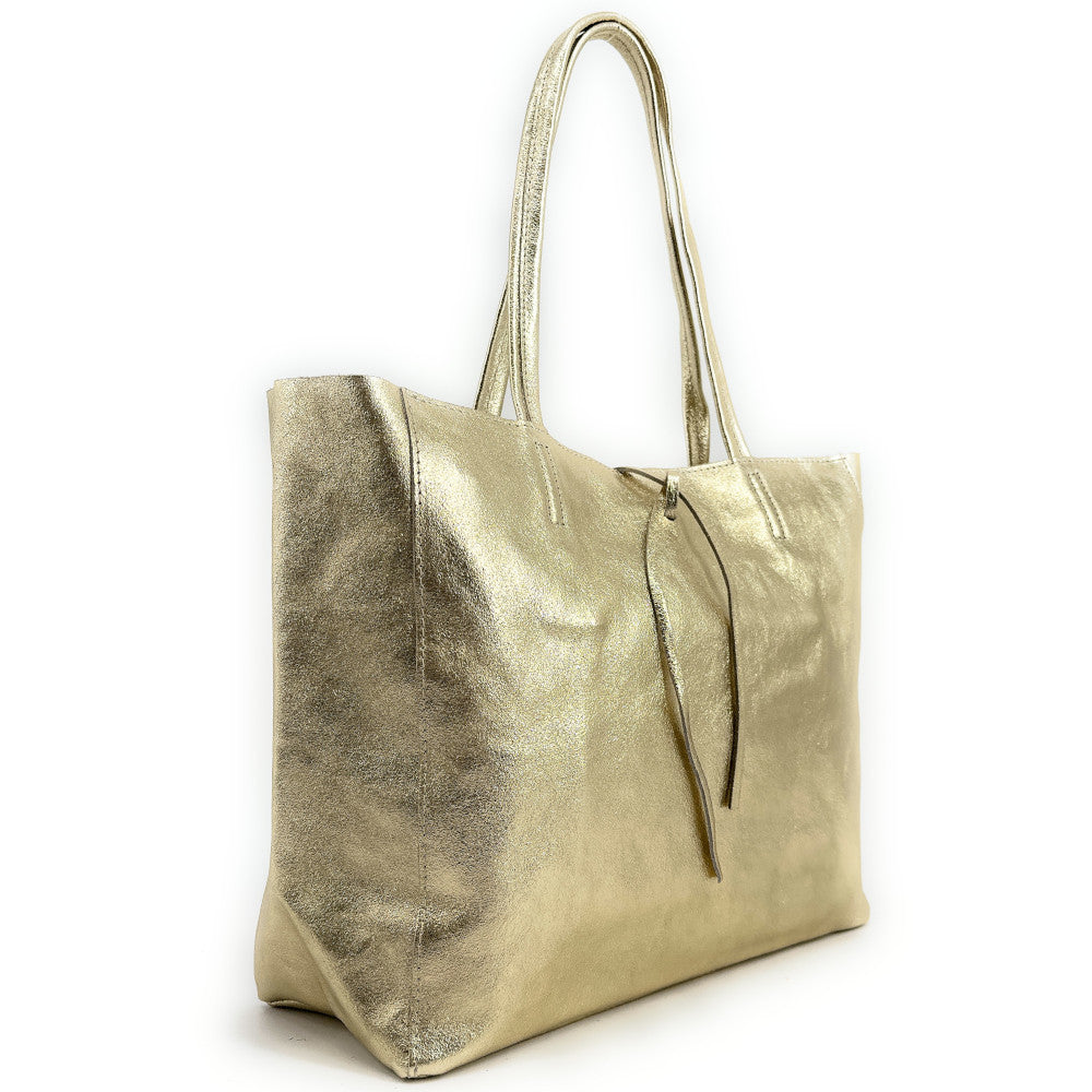 Sac cabas en cuir grainé HOBART Or