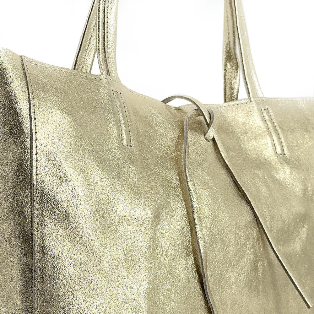 Sac cabas en cuir grainé HOBART Or