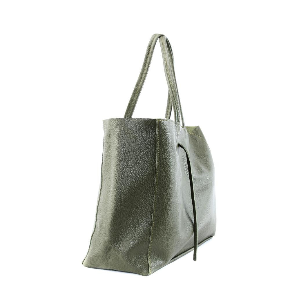 Sac cabas en cuir grainé HOBART Kaki