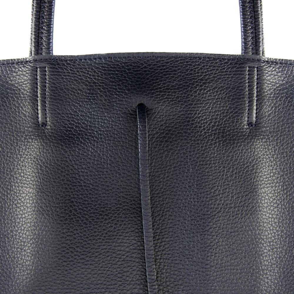 Sac cabas en cuir grainé HOBART Noir