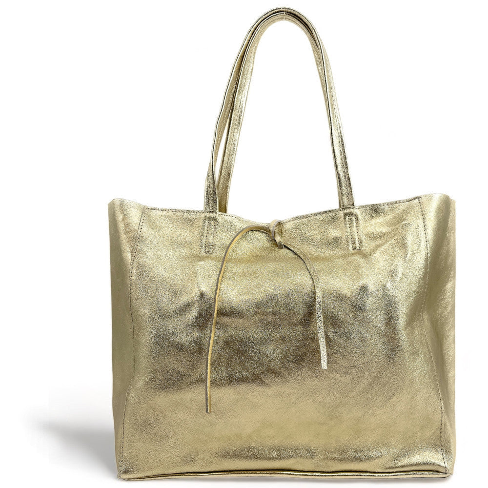 Sac cabas en cuir grainé HOBART Or