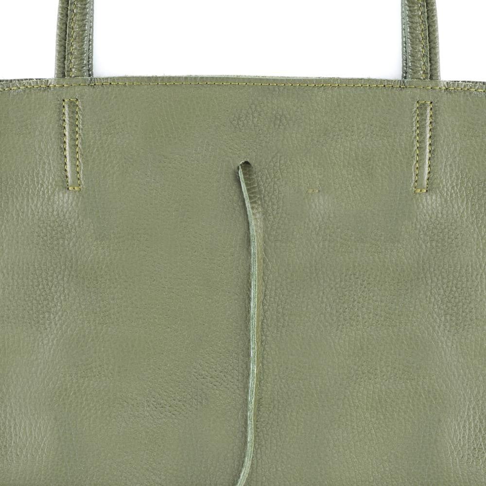 Sac cabas en cuir grainé HOBART Kaki