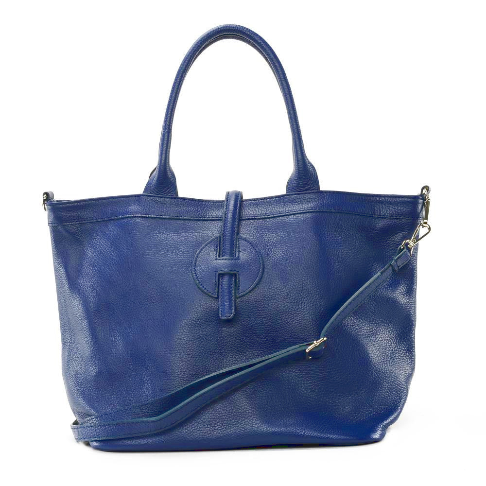 Sac cabas en cuir grainé INNOCENT Bleu