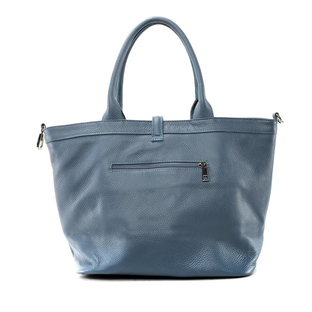 Sac cabas en cuir grainé INNOCENT Bleu glacier