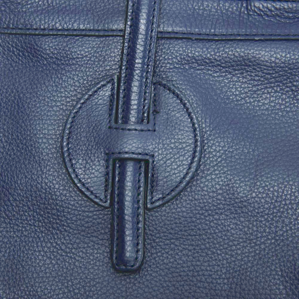 Sac cabas en cuir grainé INNOCENT Bleu