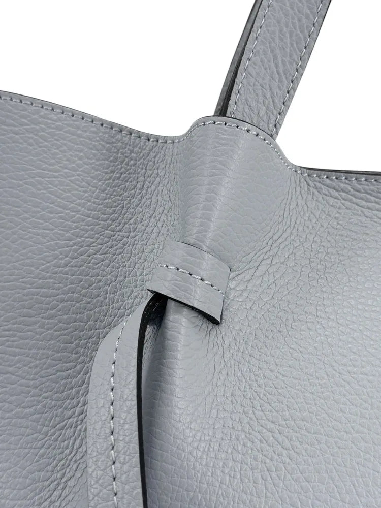 Sac cabas en cuir grainé LITTLE RUBY Bleu pastel