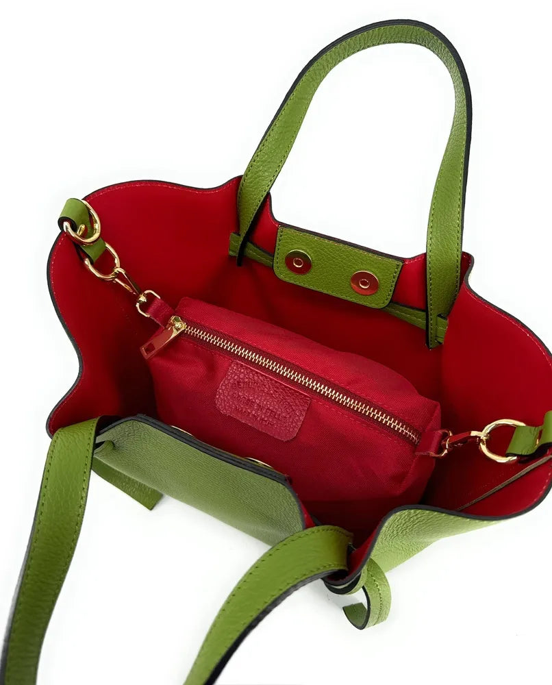 Sac cabas en cuir grainé LITTLE RUBY Avocat