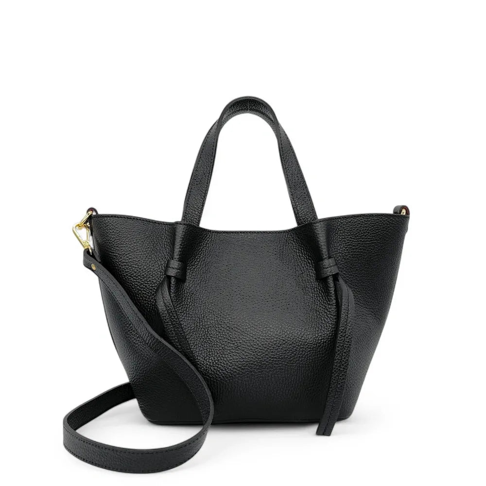 Sac cabas en cuir grainé LITTLE RUBY Noir
