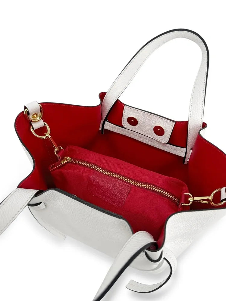 Sac cabas en cuir grainé LITTLE RUBY Blanc