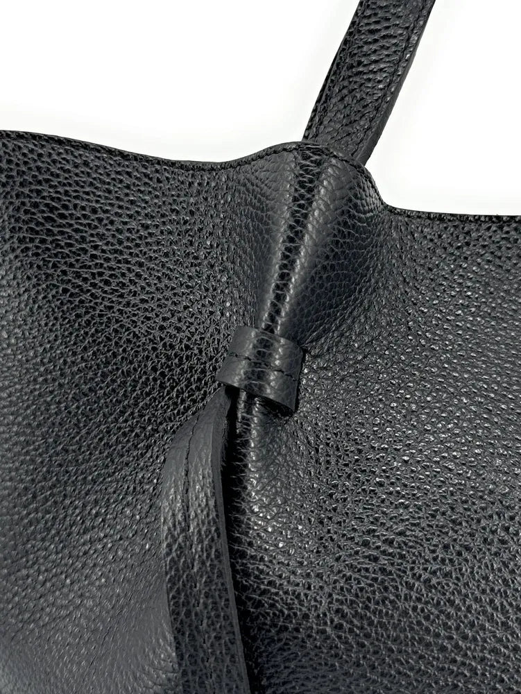 Sac cabas en cuir grainé RUBY Noir