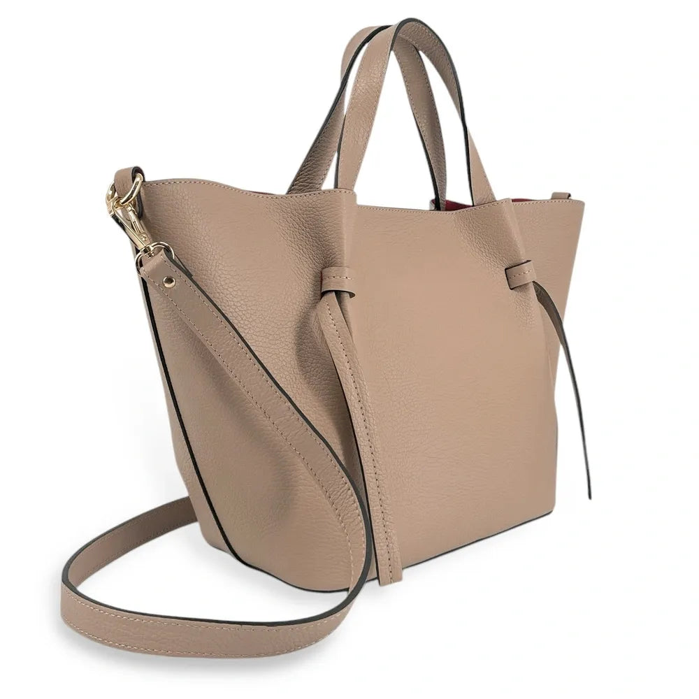 Sac cabas en cuir grainé RUBY Taupe