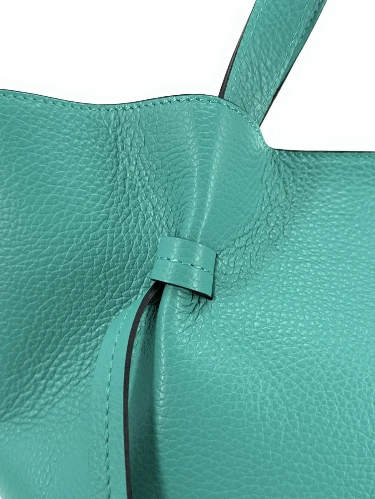 Sac cabas en cuir grainé RUBY Lagon