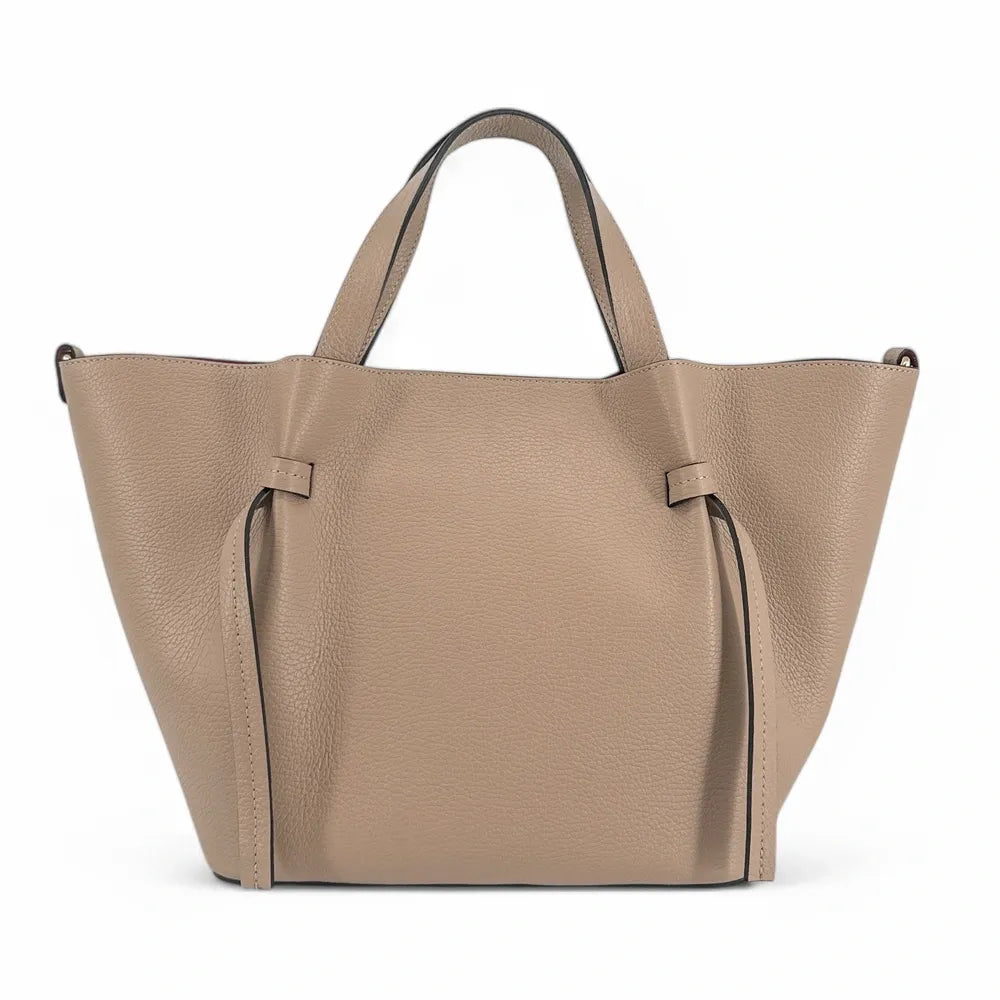Sac cabas en cuir grainé RUBY Taupe