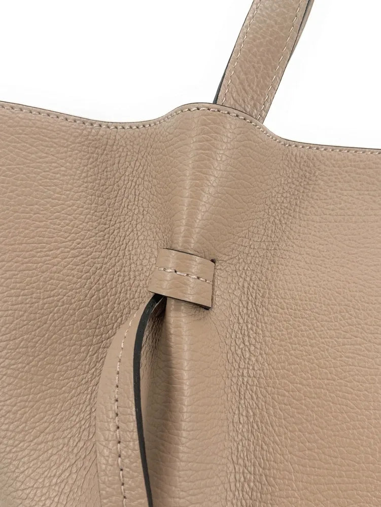Sac cabas en cuir grainé RUBY Taupe