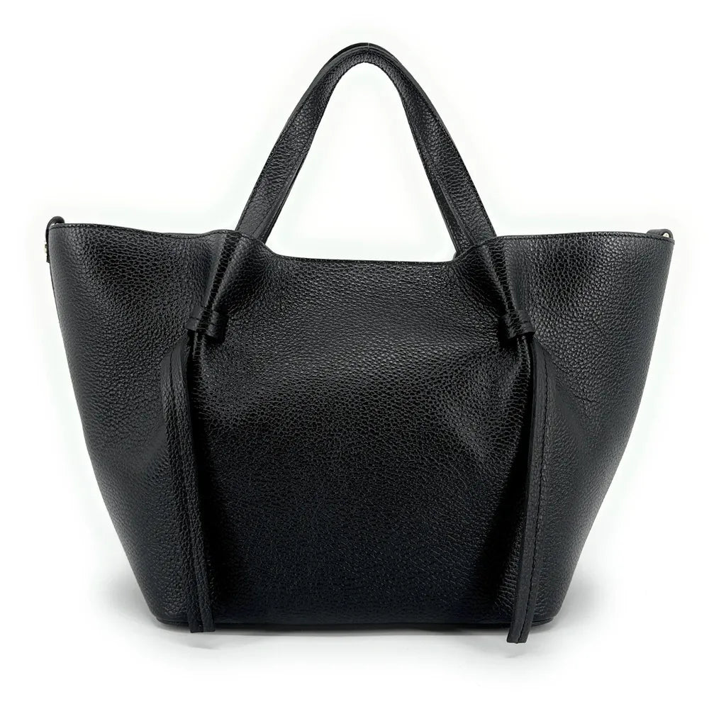 Sac cabas en cuir grainé RUBY Noir