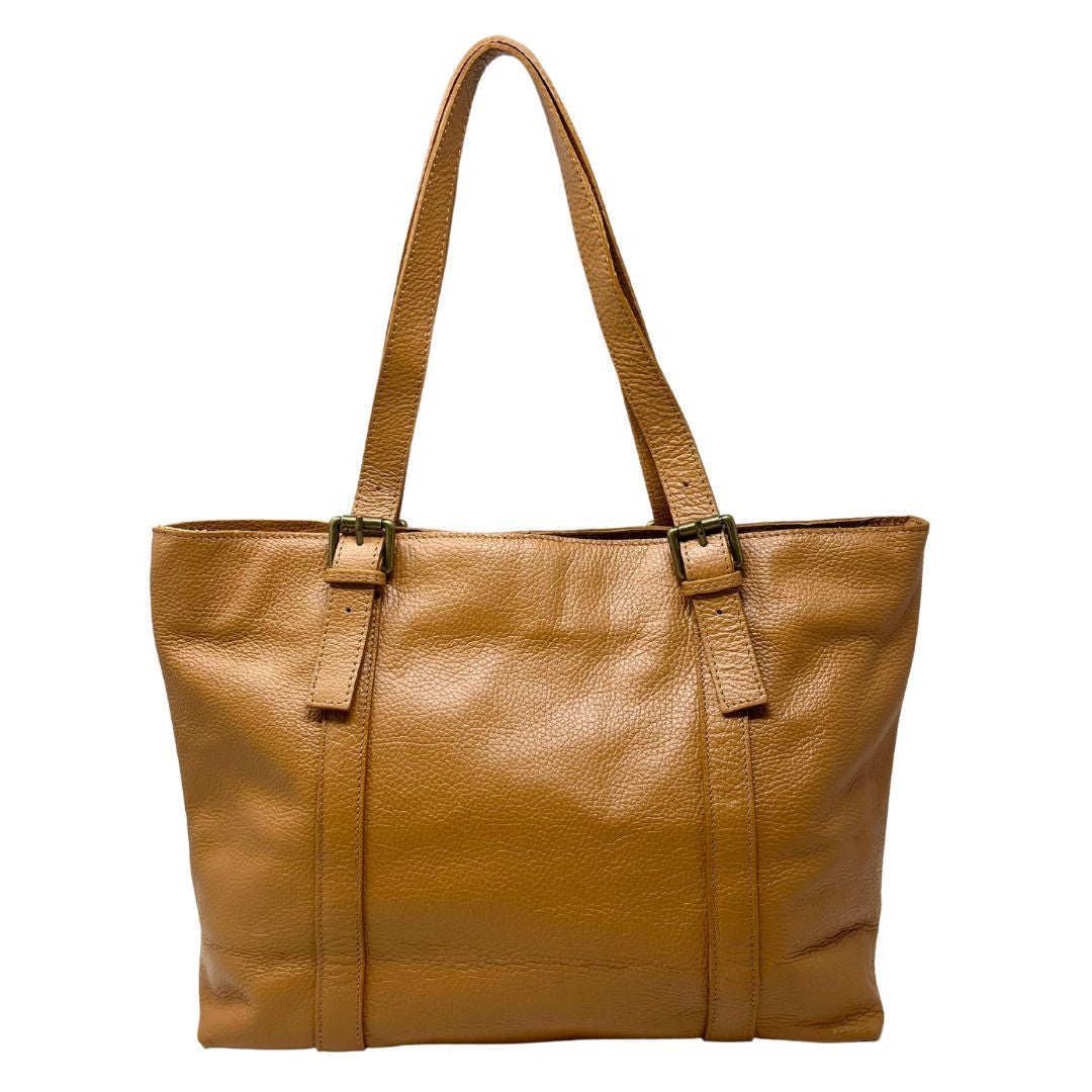 Sac cabas en cuir grainé TOKYO Camel