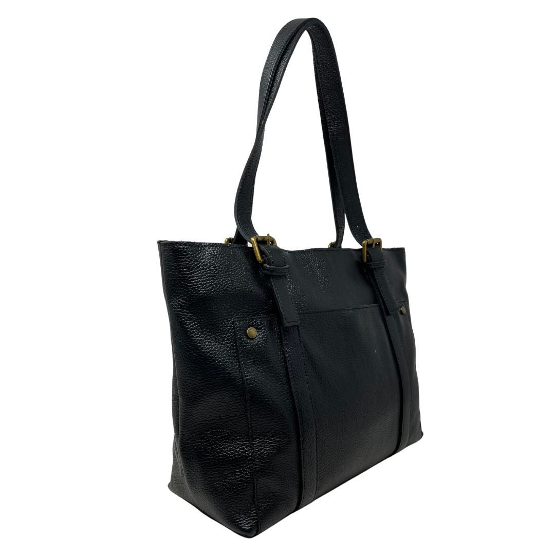 Sac cabas en cuir grainé TOKYO Noir