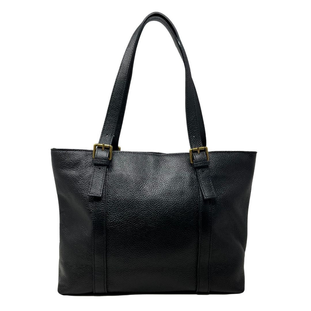 Sac cabas en cuir grainé TOKYO Noir