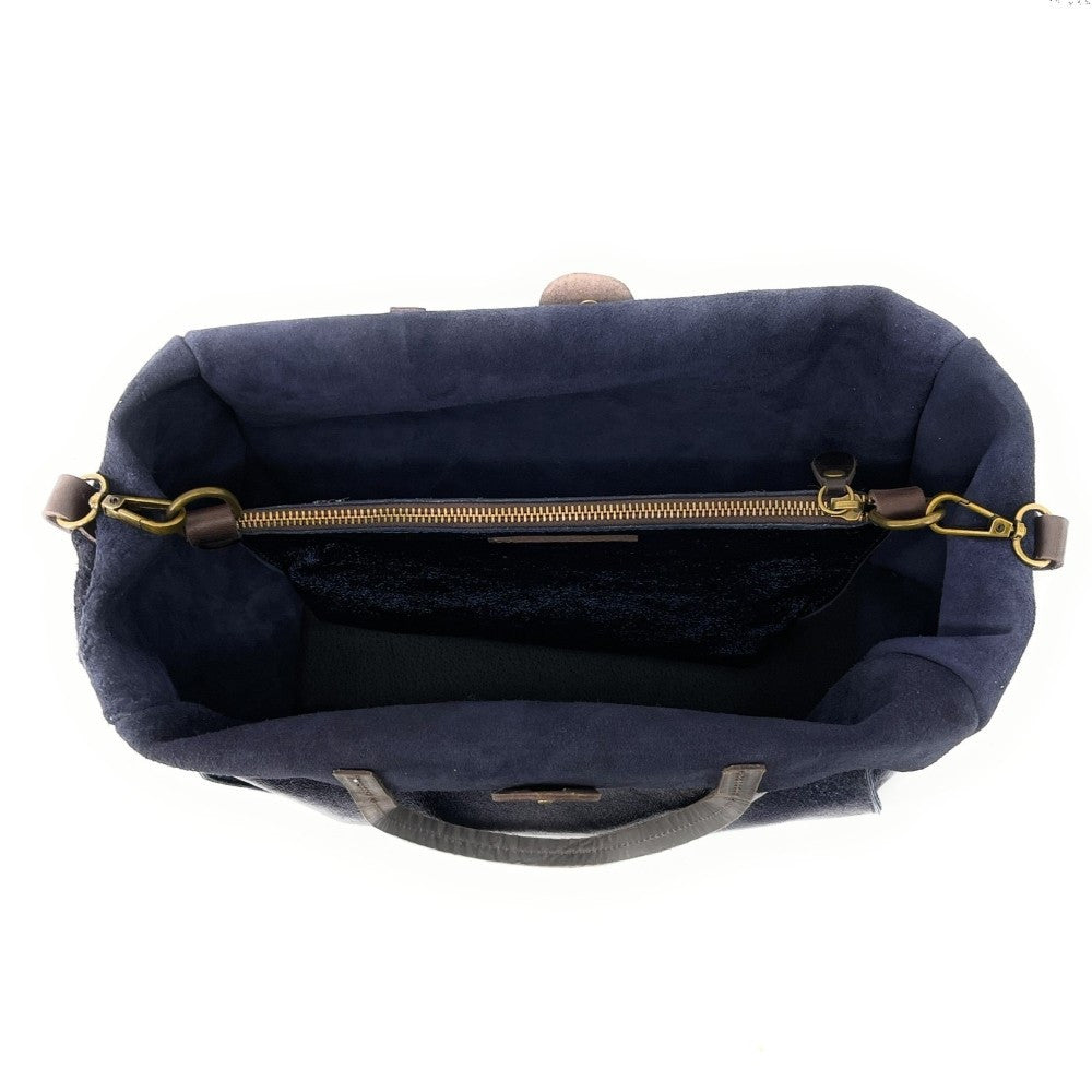 Sac cabas en cuir irisé SILVER Nuit étoilée
