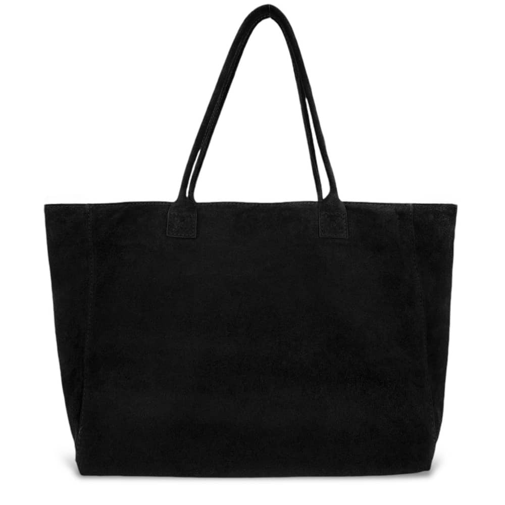 Sac cabas en croûte de cuir SASHA Noir