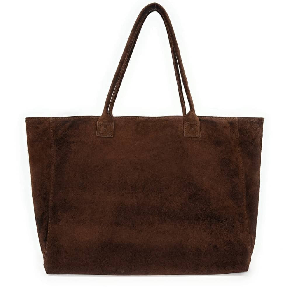 Sac cabas en croûte de cuir SASHA Chocolat