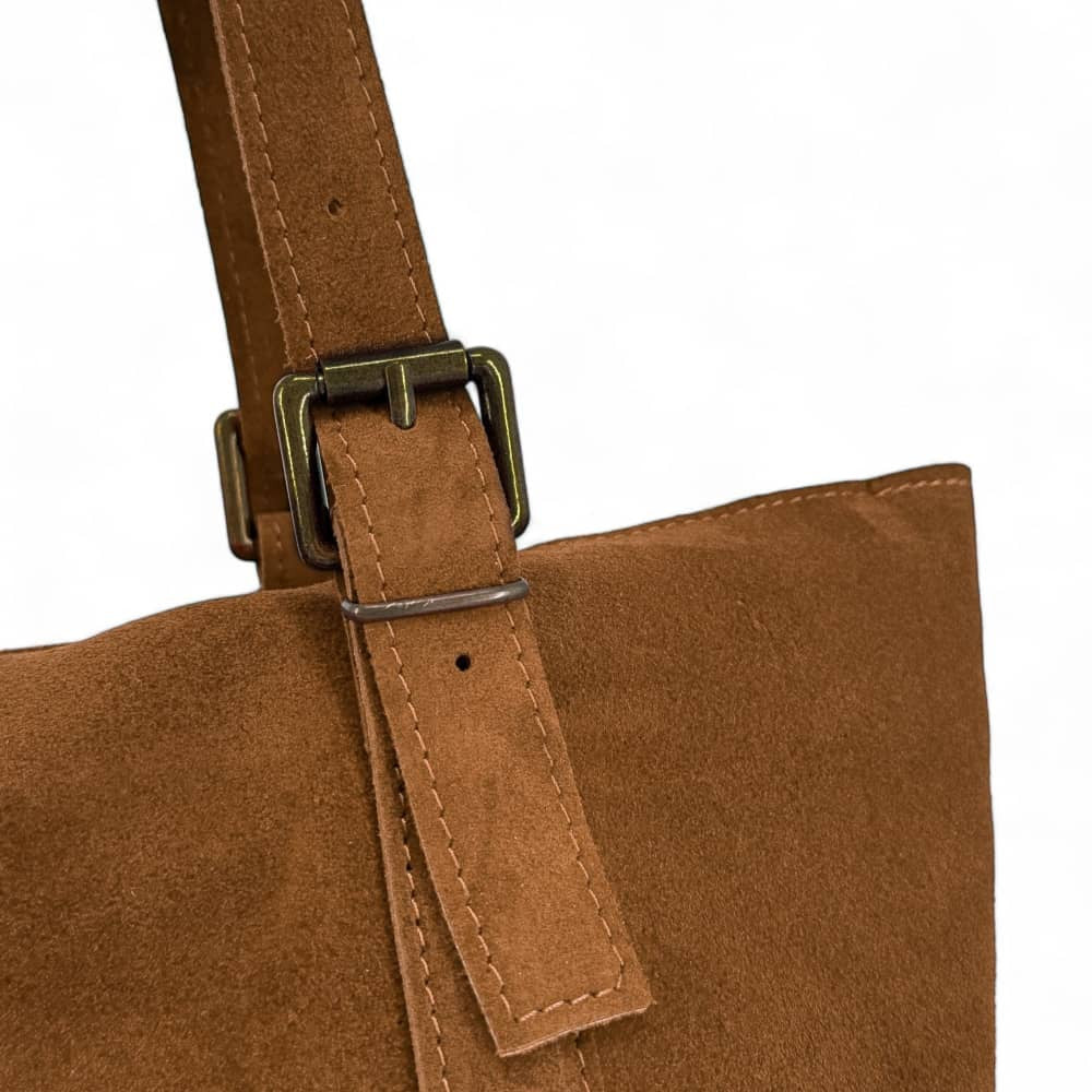 Sac cabas en croûte de cuir TOKYO Camel