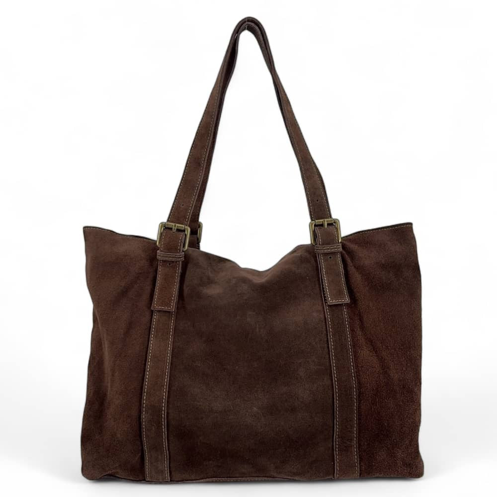 Sac cabas en croûte de cuir TOKYO Chocolat