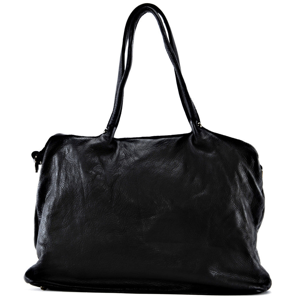 Sac cabas en cuir vintage MISS OH Noir