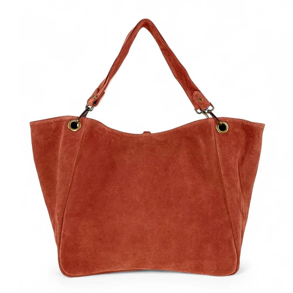 Sac cabas en croûte de cuir WOODLAND M81 Rouge brique