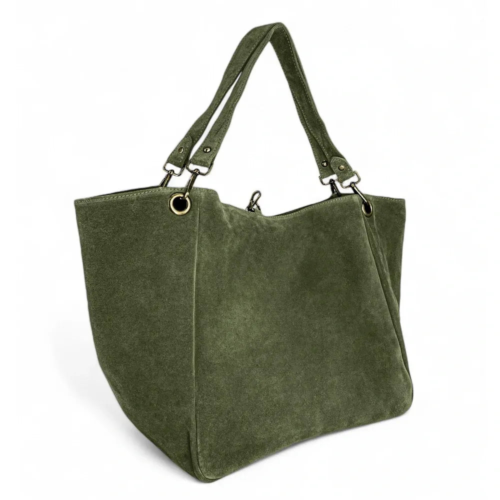 Sac cabas en croûte de cuir WOODLAND M81 Kaki
