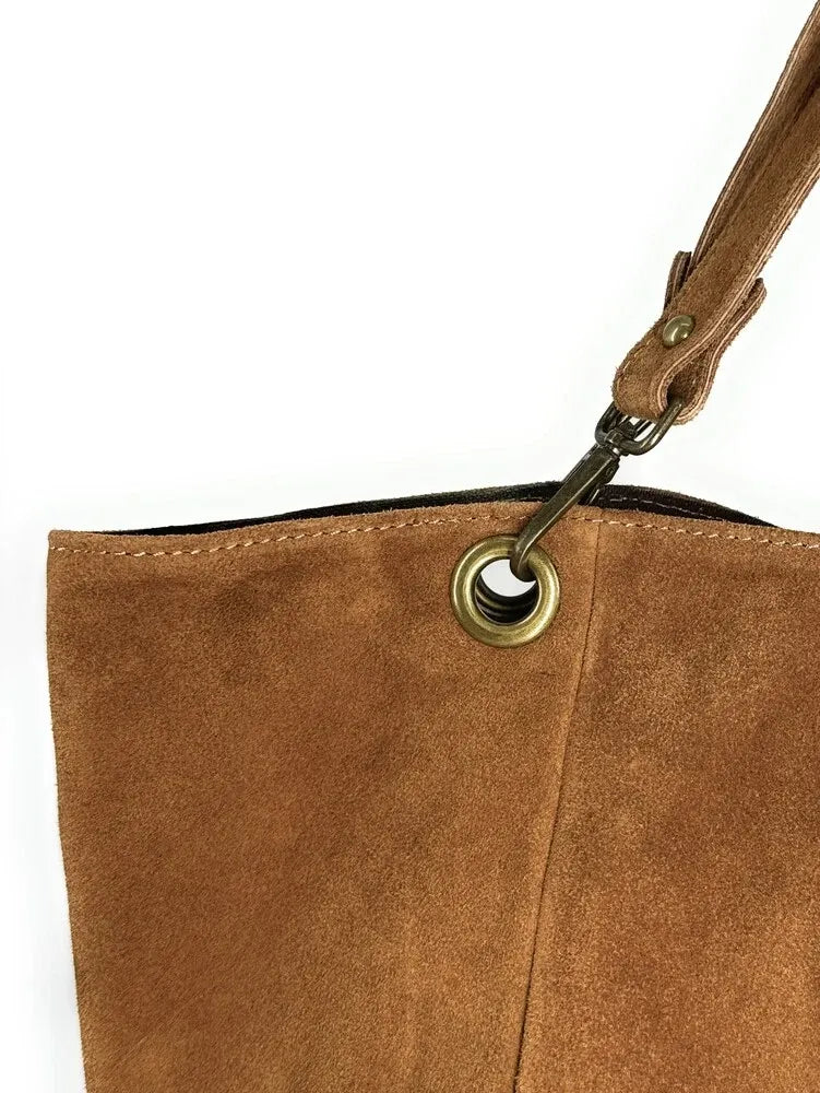 Sac cabas en croûte de cuir WOODLAND M81 Camel