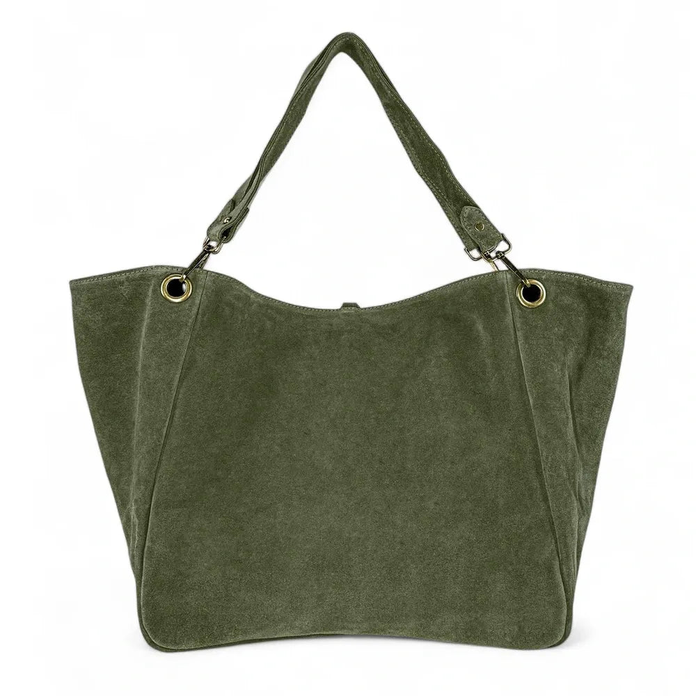 Sac cabas en croûte de cuir WOODLAND M81 Kaki