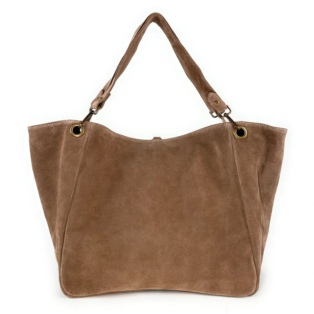 Sac cabas en croûte de cuir WOODLAND M81 Taupe
