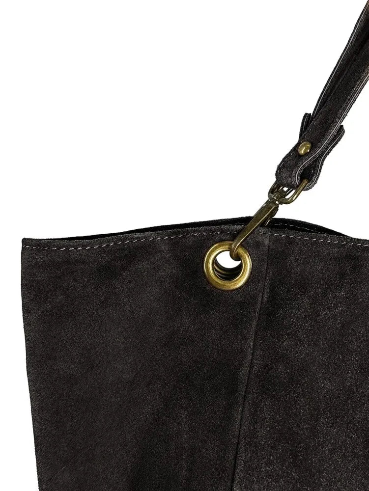 Sac cabas en croûte de cuir WOODLAND M81 Noir