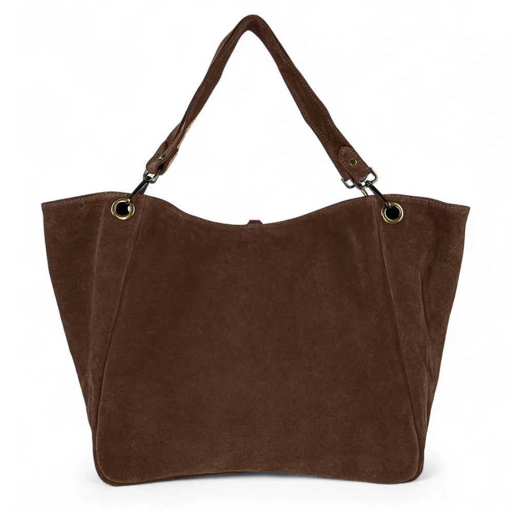 Sac cabas en croûte de cuir WOODLAND M81 Chocolat